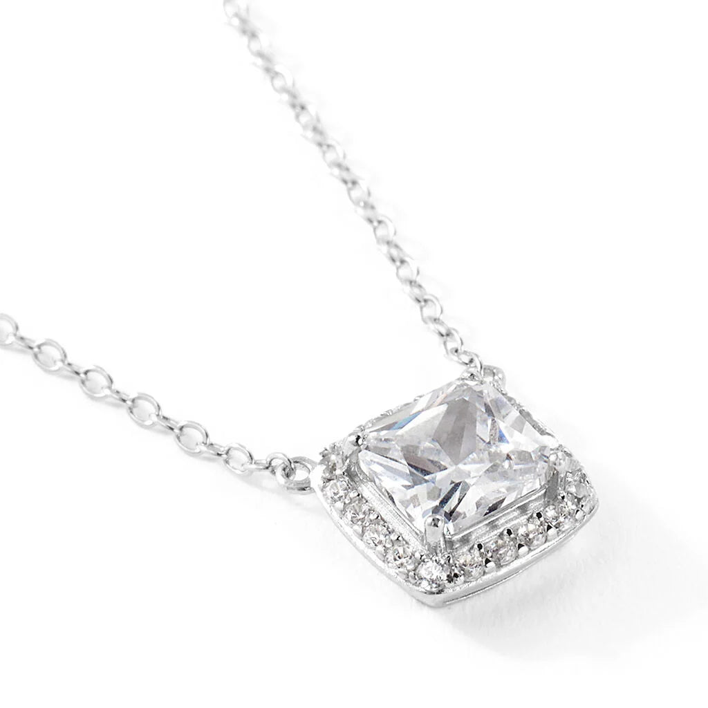 Collana Stroili Punto Luce Quadrato in Argento - Silver Elegance