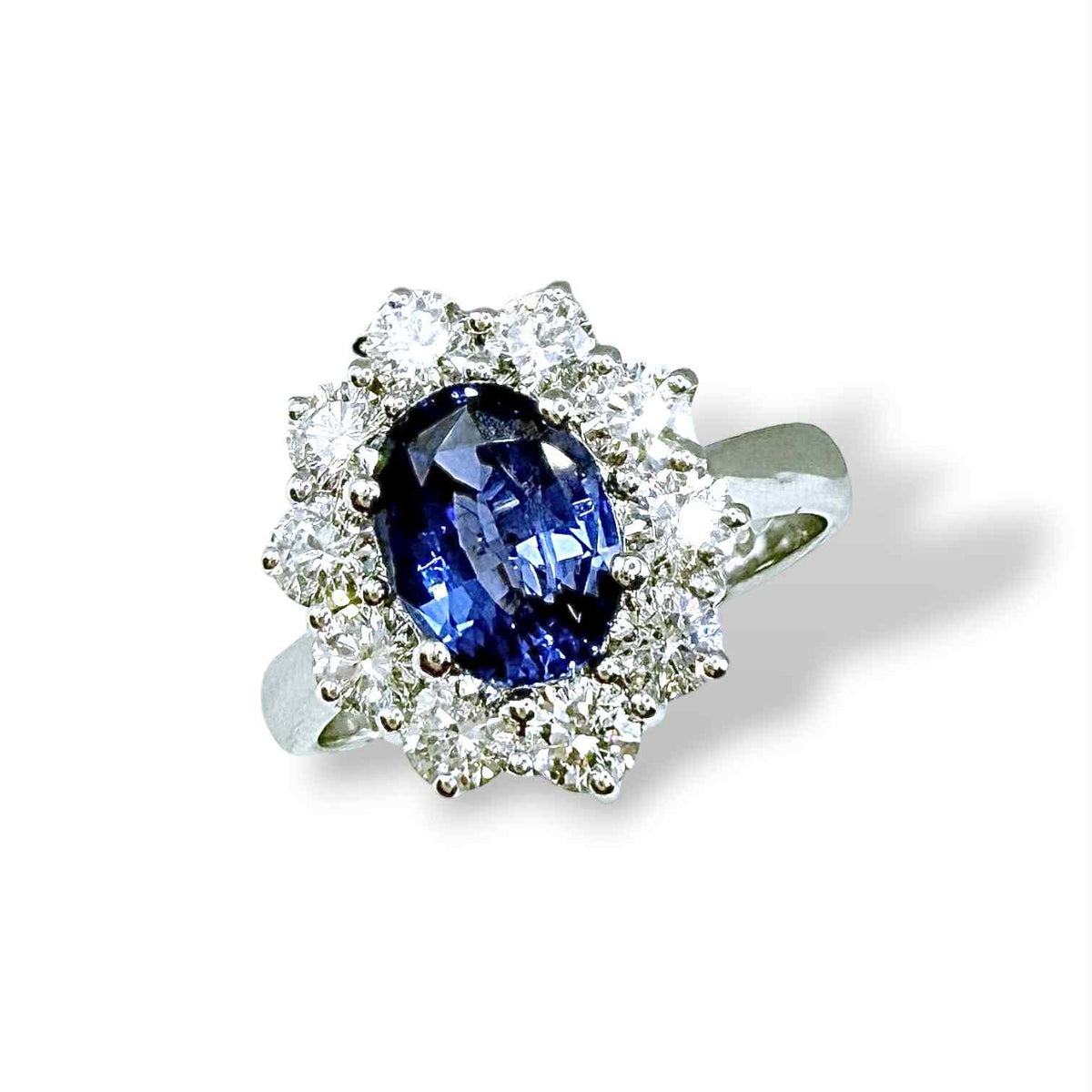 Anello Donna Crivelli con Zaffiro 1.50 e Diamanti