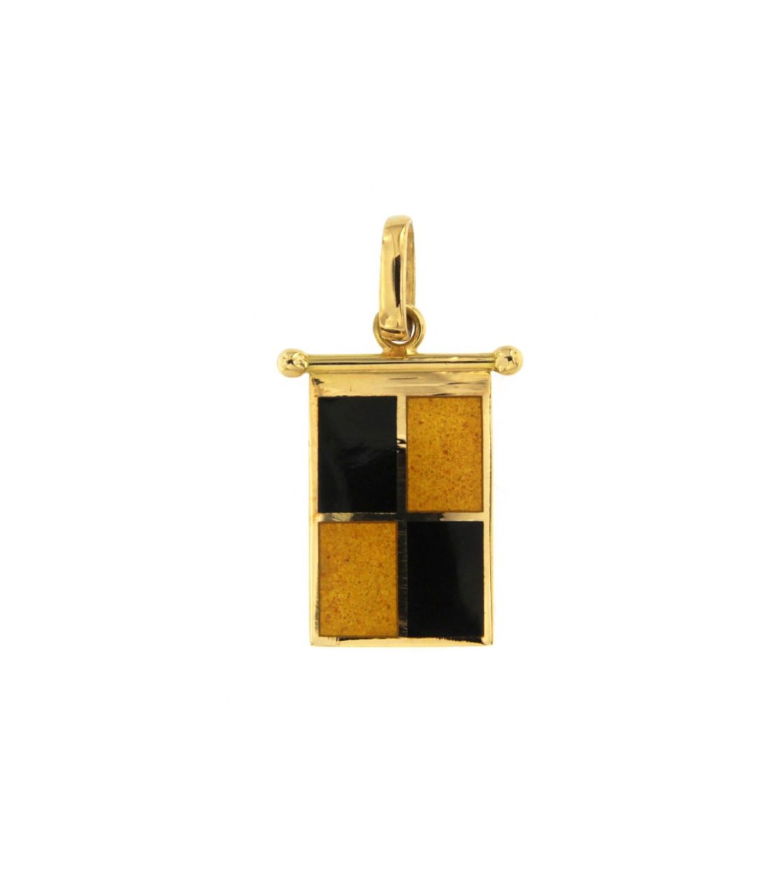 Ciondolo Bandiera Nautica Giovepluvio in Oro 18KT 18KT e Smalto