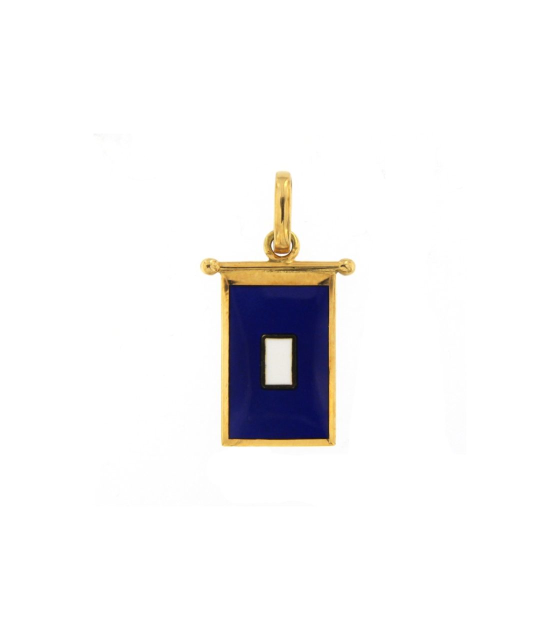 Ciondolo Bandiera Nautica Giovepluvio in Oro 18KT 18KT e Smalto