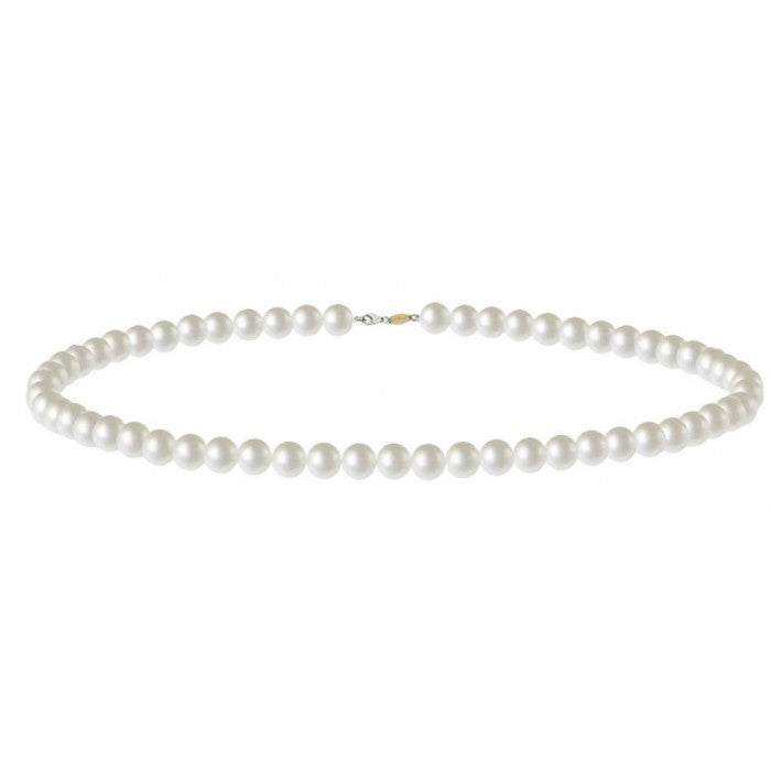 Collana Donna Oro 18KT con Perle Naturali mm 7,5-8