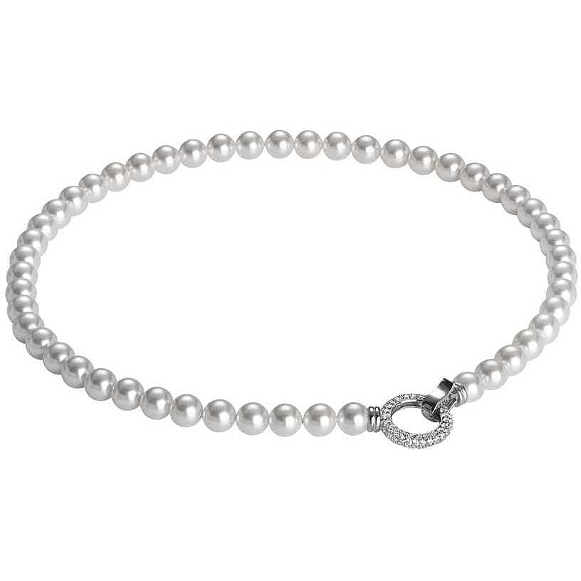 Collana di Perle Donna Boccadamo in Argento e Chiusura con Zirconi BR640