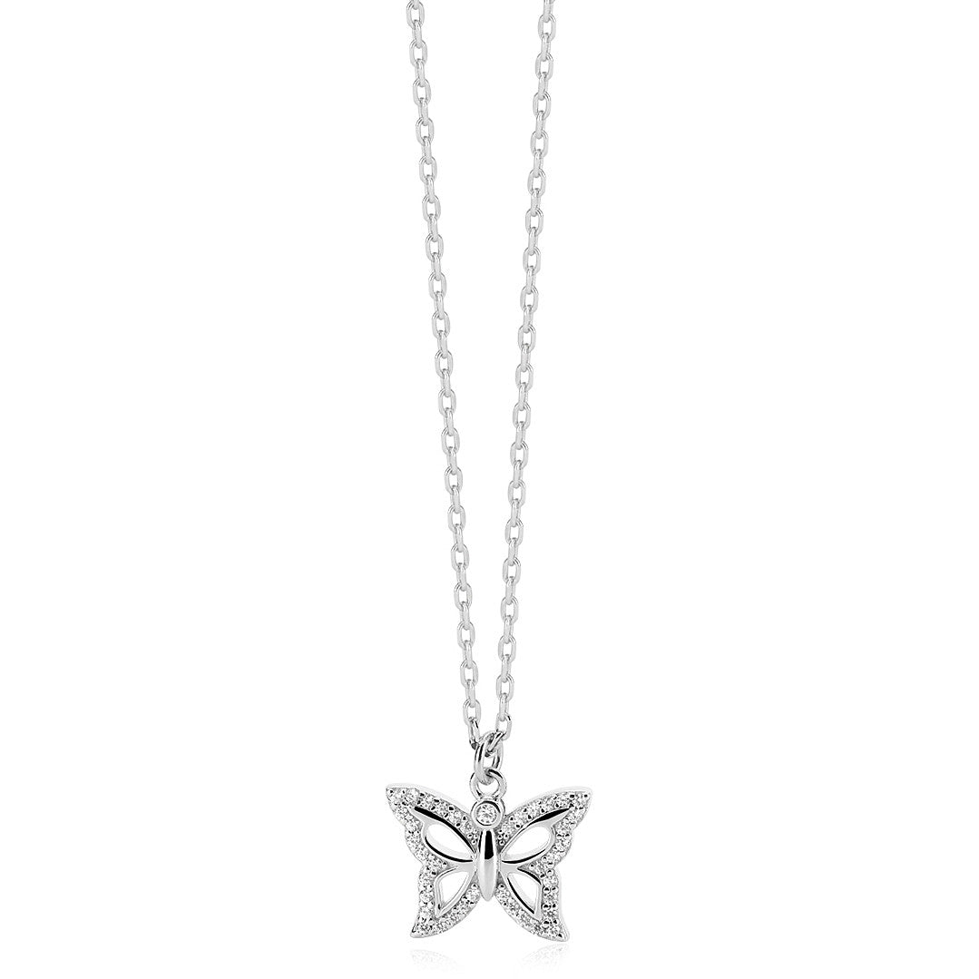 Collana Mabina con Farfalla in Argento e Zirconi