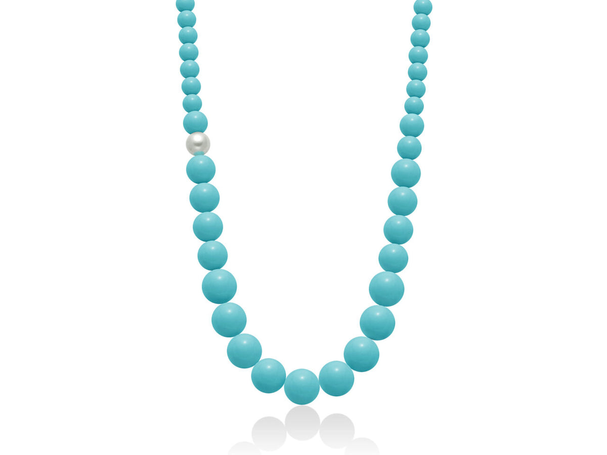 Collana Donna Miluna in Argento con Turchese e Perle