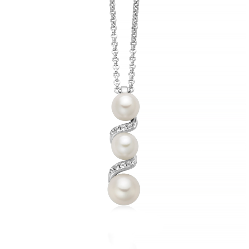 Collana Donna Miluna Eclissi in Argento e Perle