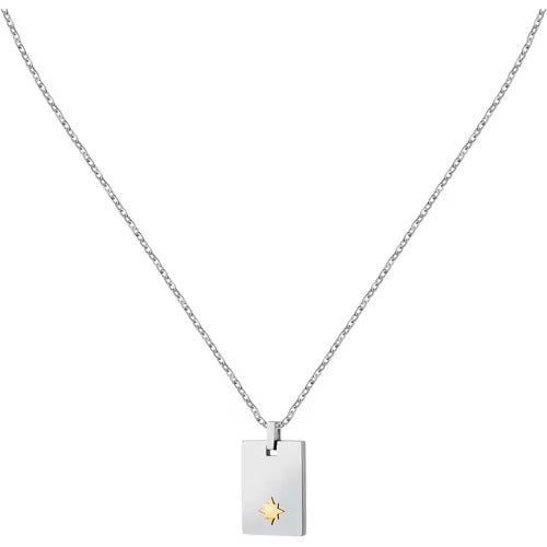 Collana Uomo Morellato con Piastra in Acciaio Collezione Gold
