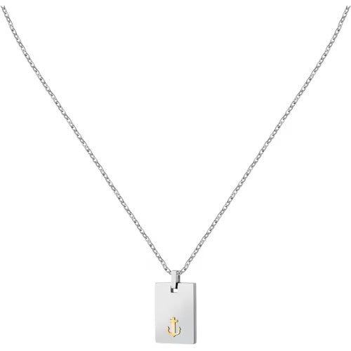 Collana Uomo Morellato con Piastra in Acciaio Collezione Gold