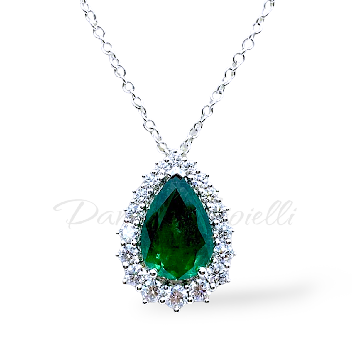 Collana Recarlo con Goccia di Smeraldo Colombiano Ct 2.79
