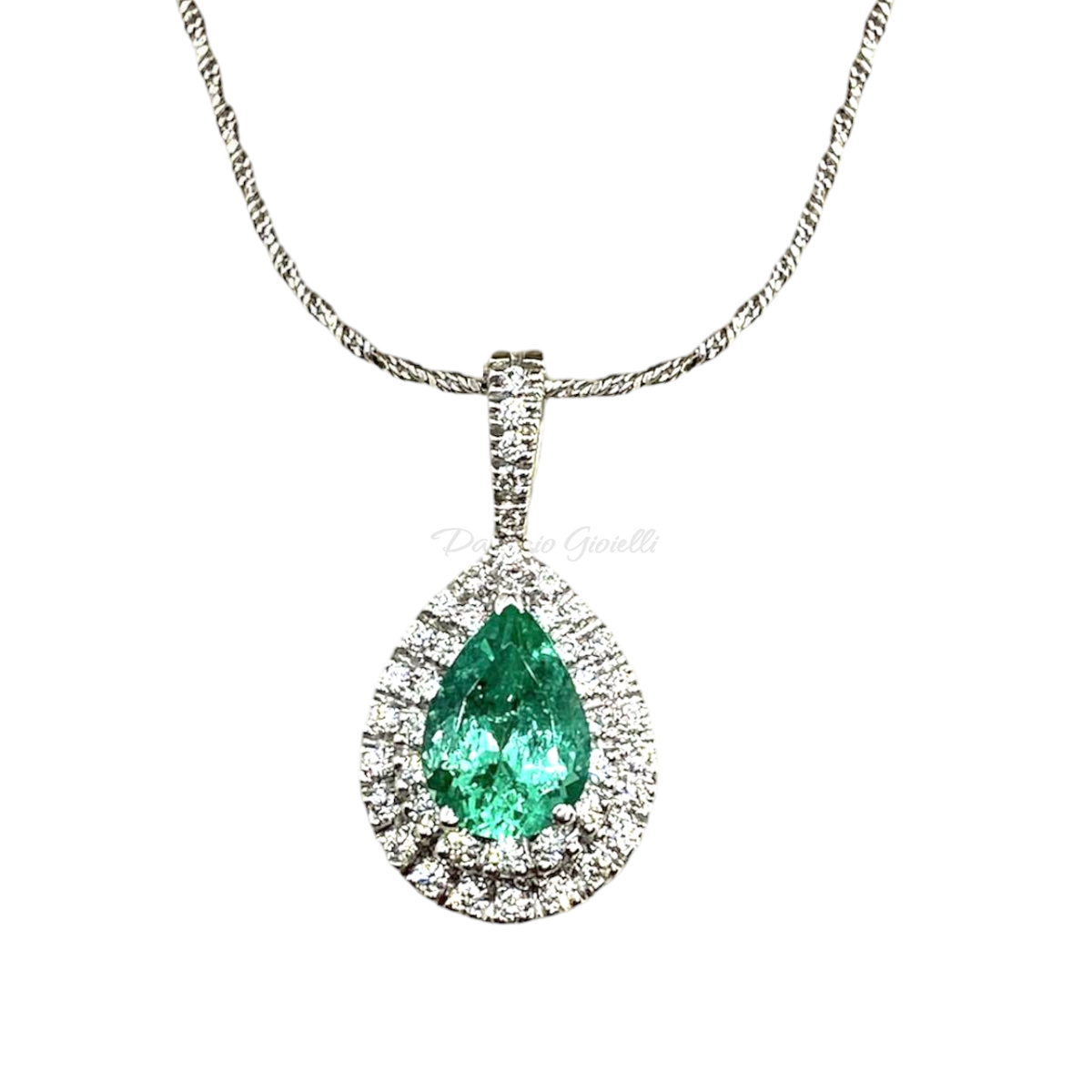 Collana Donna Recarlo con Goccia di Smeraldo