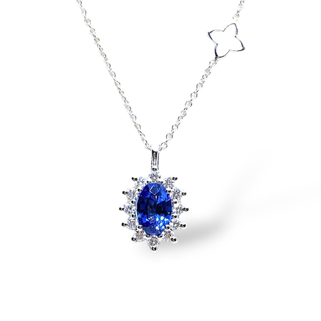 Collana Recarlo con Diamanti e Zaffiro Ct 0.84