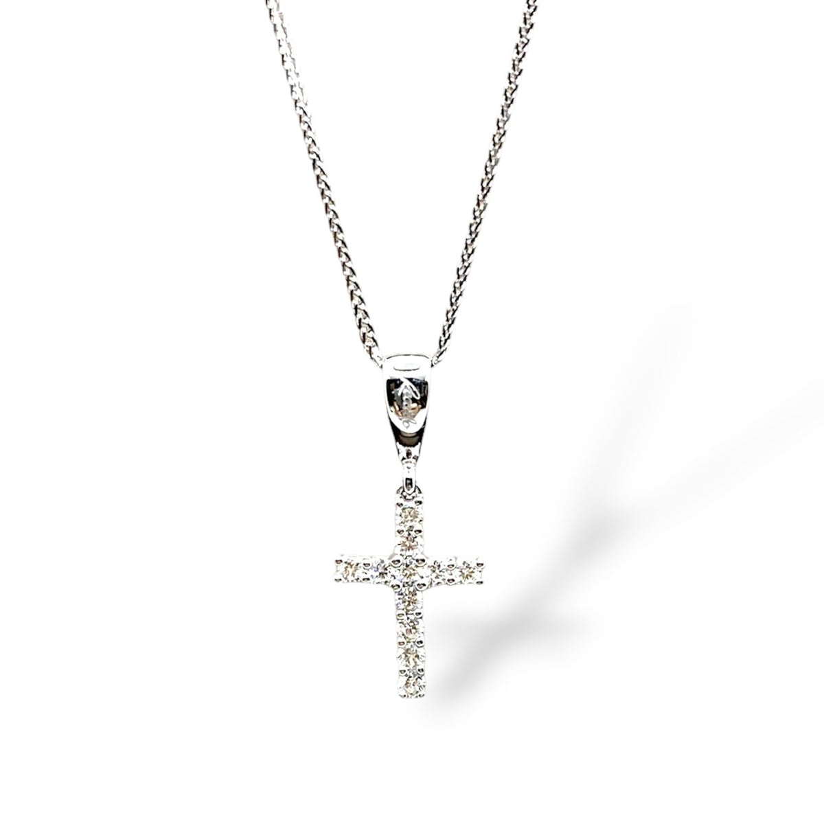Collana Recarlo Con Croce in Oro 18KT 18KT e Diamanti Ct. 0,21
