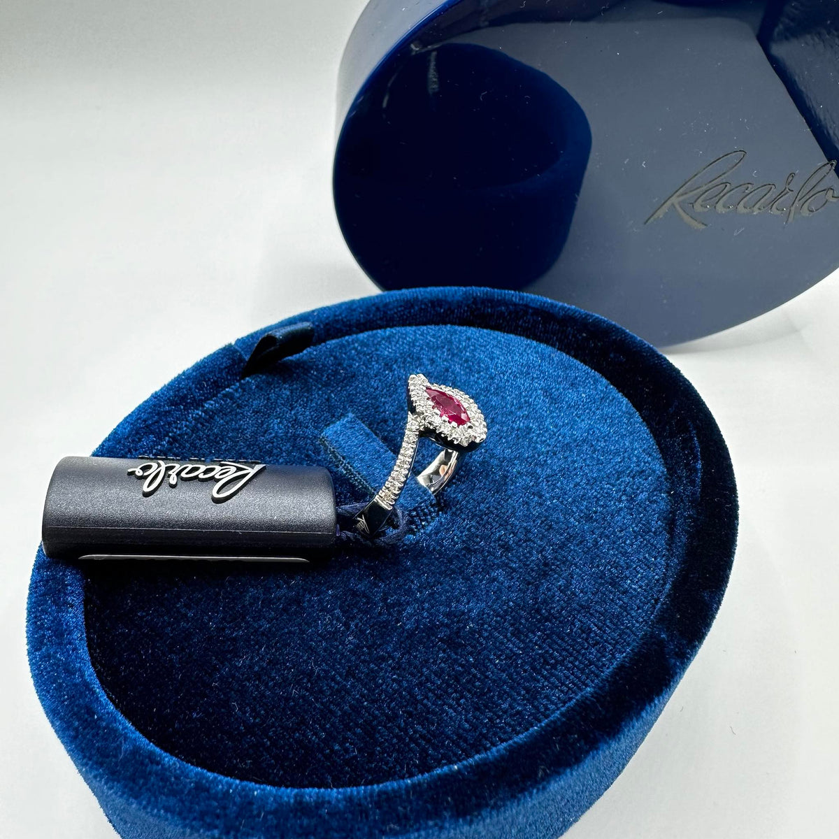 Anello Donna Recarlo con Rubino ct 0.29 e Diamanti