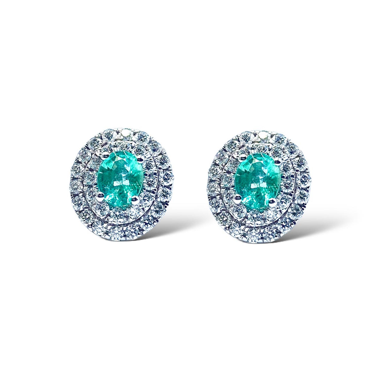 Orecchini Donna Pg Gioielli con Smeraldi 0,54 e Diamanti