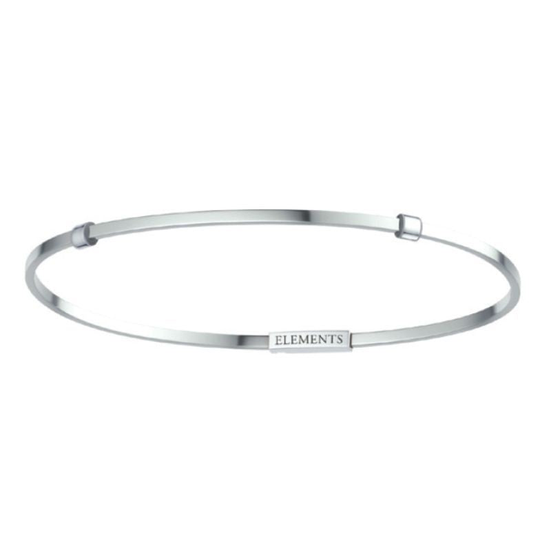 Elements - Base Rigida Bracciale in Argento 925% Rodiato