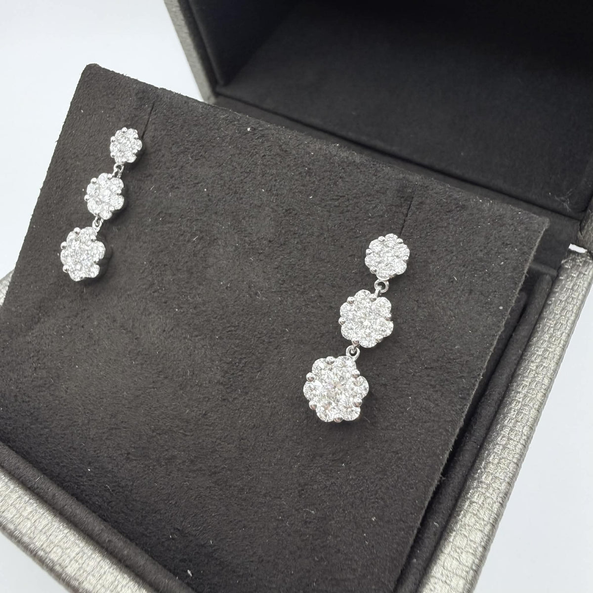 Orecchini Pendenti Crivelli in Oro 18KT 18KT con Diamanti