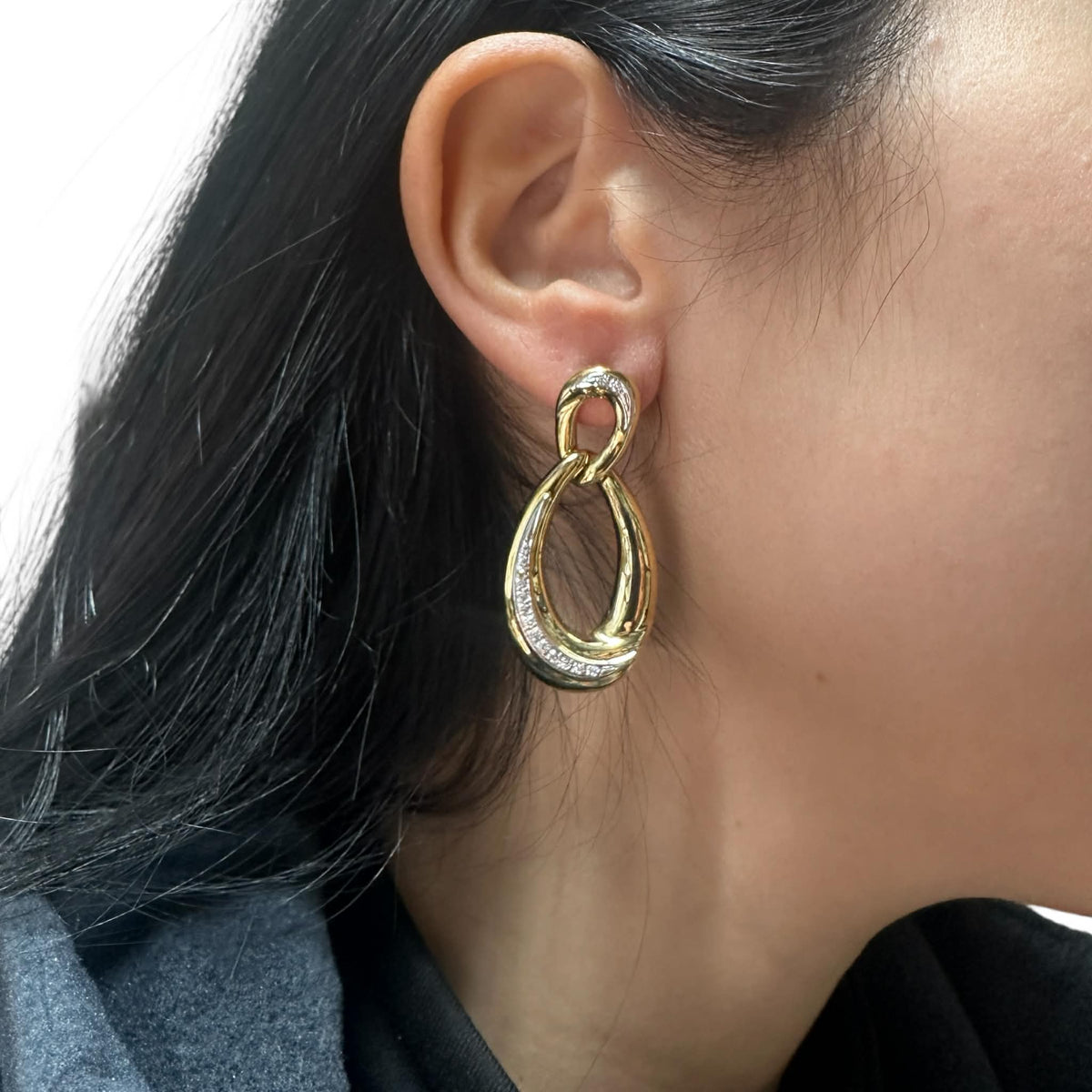Orecchini Raima Pendenti in Oro 18KT 18KT con Diamanti