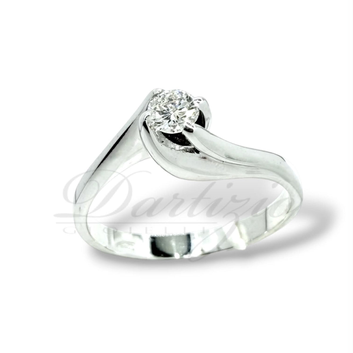 Anello Solitario Comete in Oro 18KT 18KT con Diamante Ct. 0.18