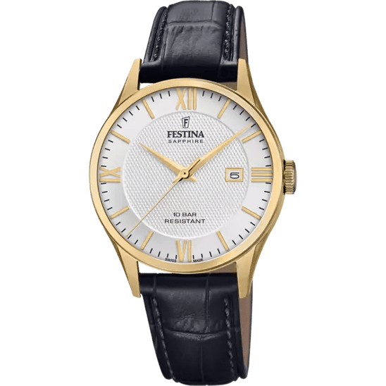 Orologio Uomo Festina in Pelle Solo Tempo Swiss Made