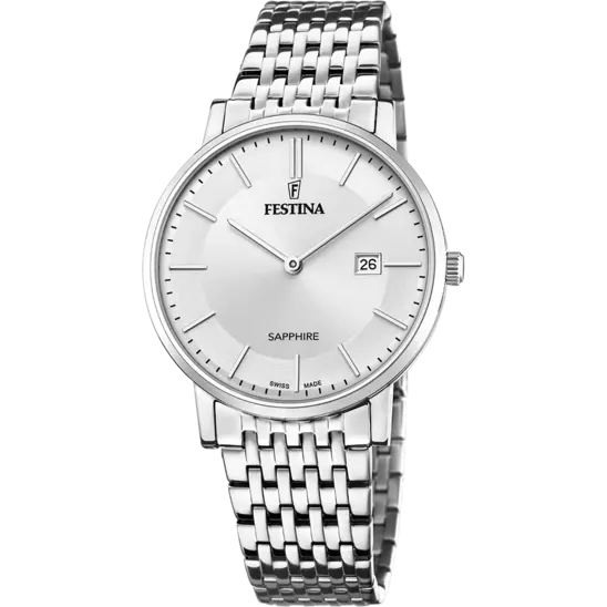 Orologio Uomo Festina in Acciaio Solo Tempo Swiss Made