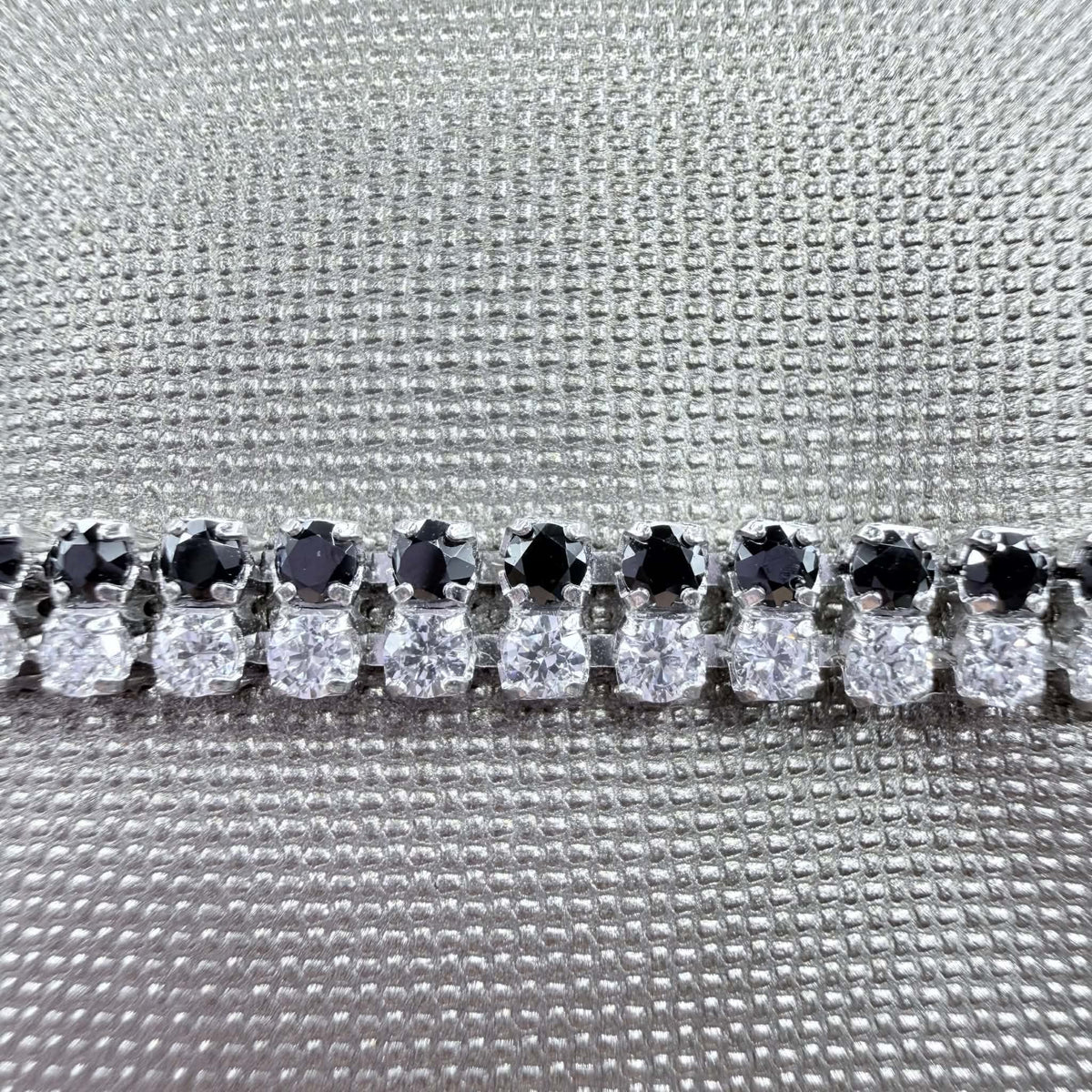 Bracciale Tennis Doppio Filo in Oro 18KT 18KT e Zirconi