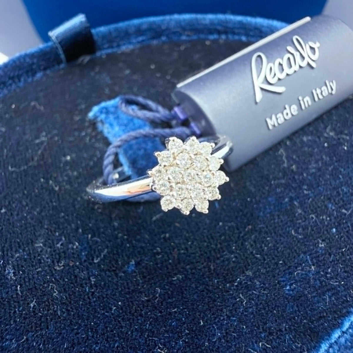 Anello Donna Recarlo Pavè in Oro 18KT 18KT con Diamanti Ct.0.25