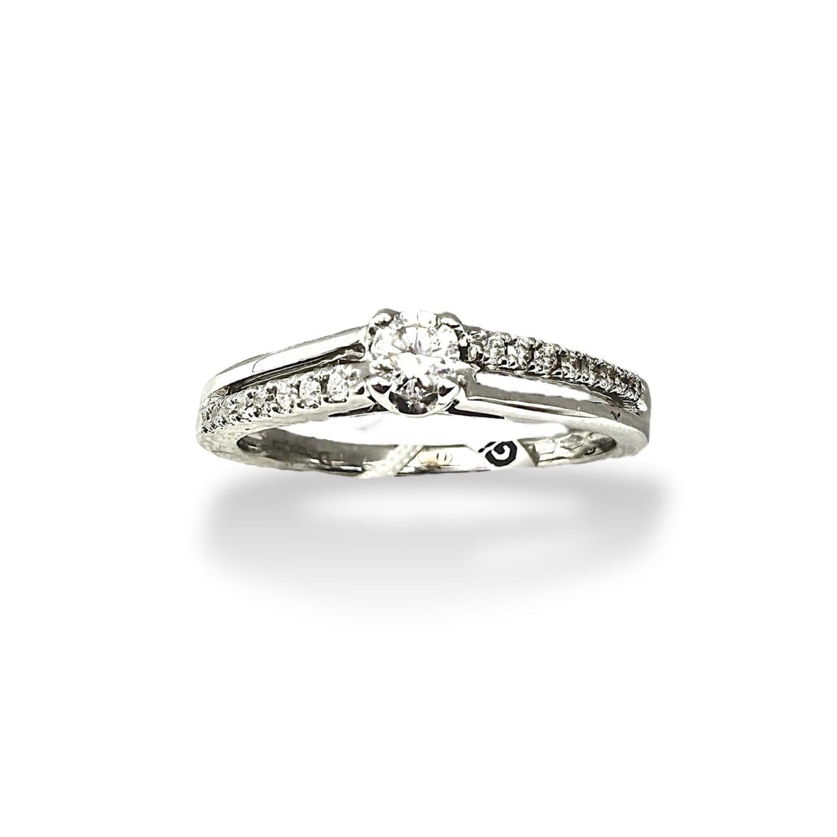 Anello Solitario Donna Oro 18KT con Diamante Ct. 0.24