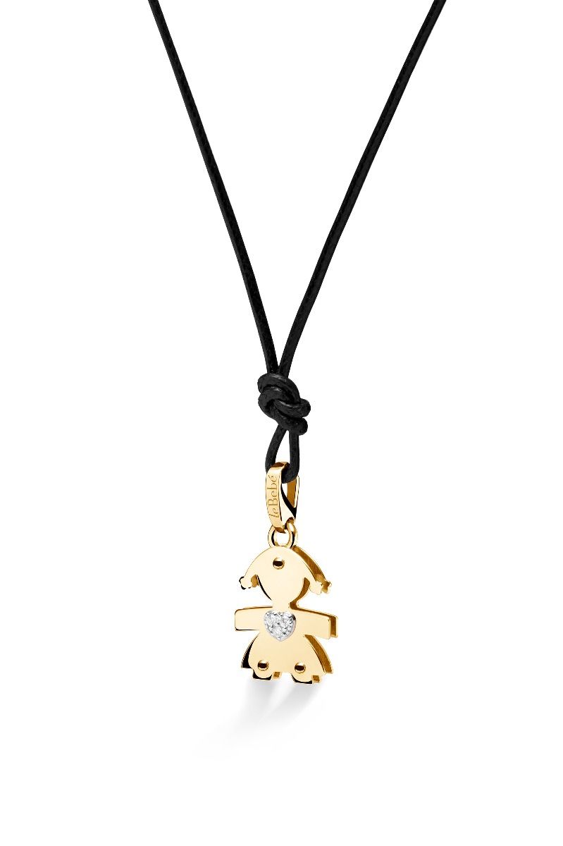 Ciondolo Le Bebè Bimba Oro 18KT 18KT e Diamanti - I Diamantini - LBB062
