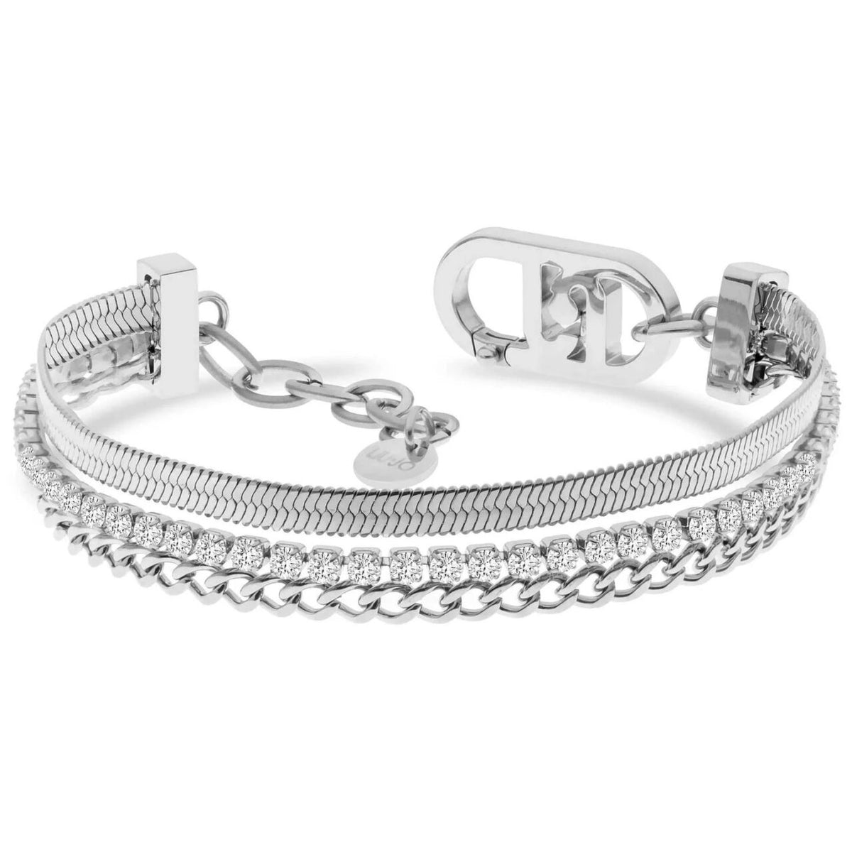Bracciale Liu Jo in Acciaio a 3 Fili Tennis, Catena, Snake