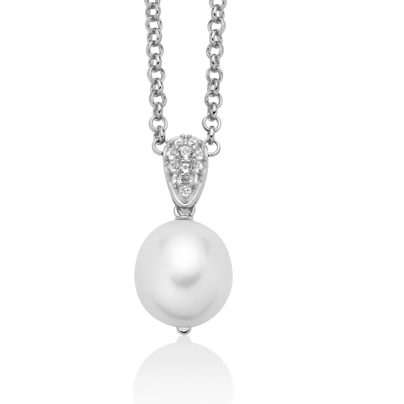 Collana Donna Miluna in Argento con Perla e Topazi
