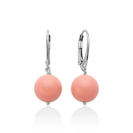 Orecchini Miluna Terra e Mare in Argento e Corallo Rosa