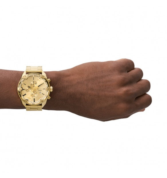 Orologio Uomo Diesel Spiked in Acciaio Dorato