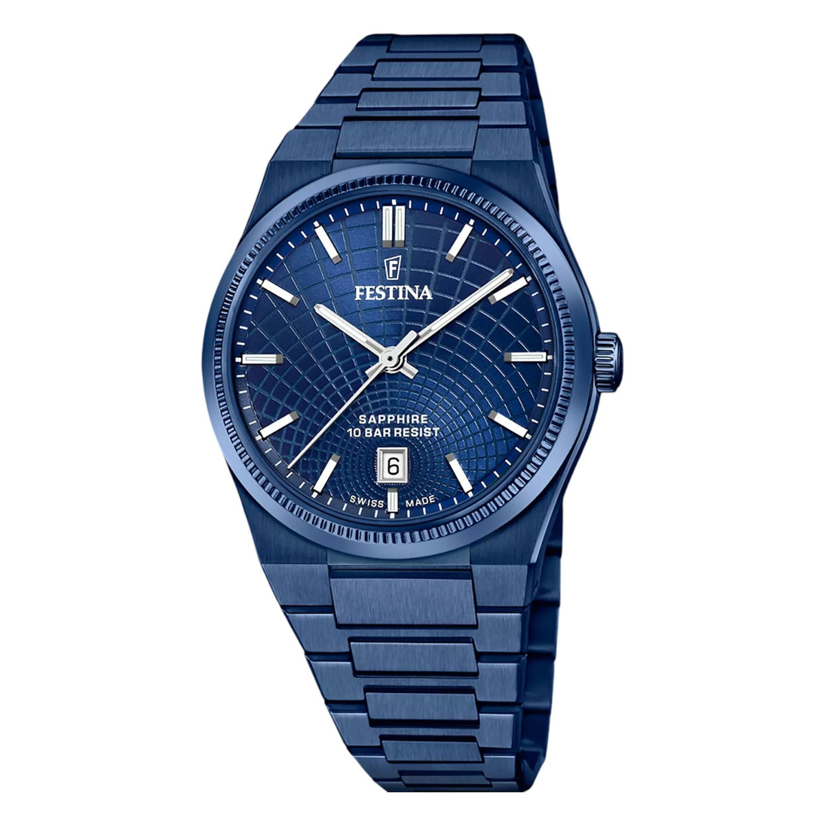 Orologio Uomo Festina in Acciaio Blu Swiss Made Rivè