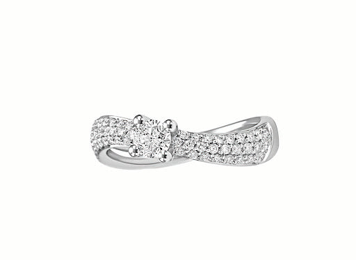 Anello Recarlo Solitario Eternity con Diamanti Ct 0.64