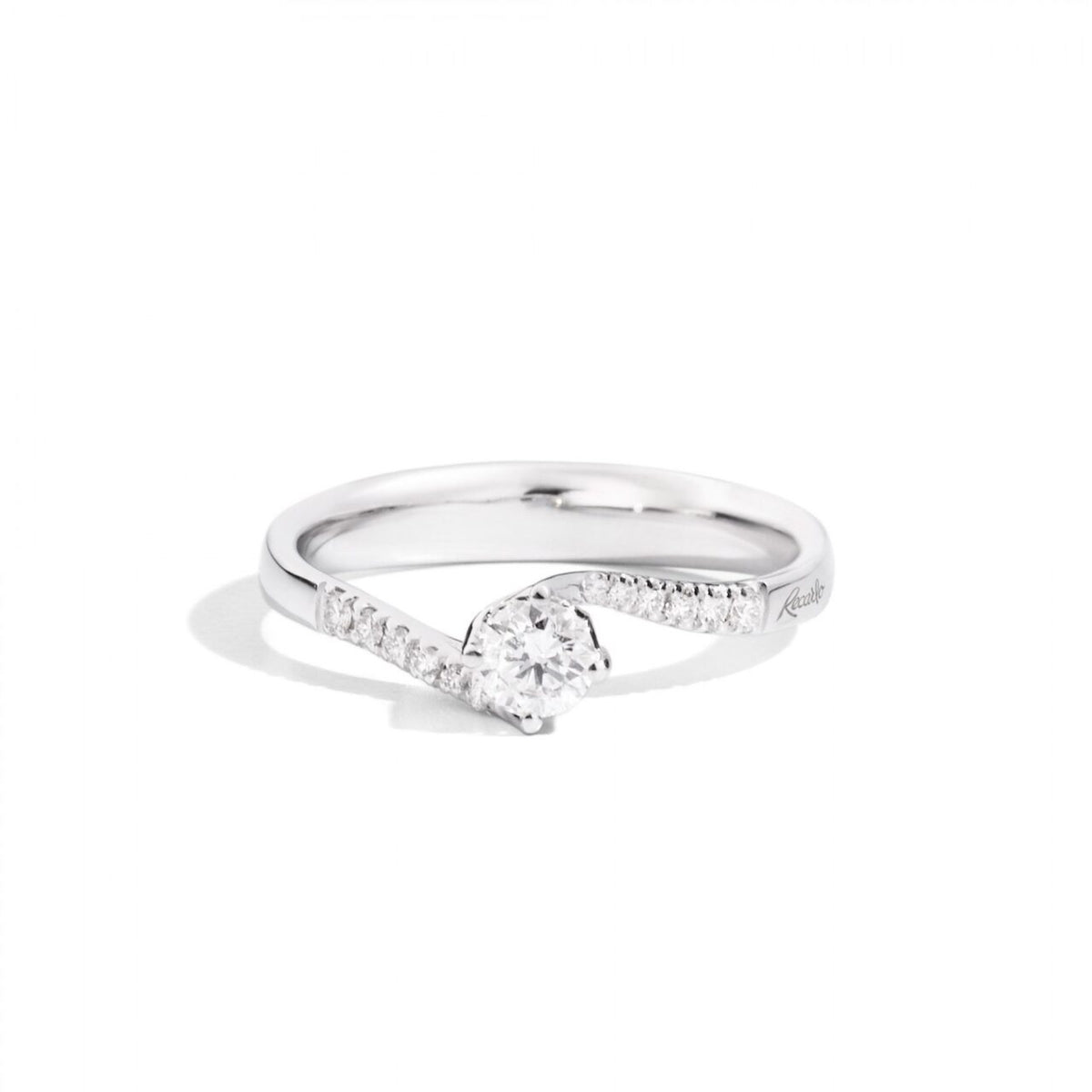 Anello Recarlo Solitario Anniversary con Diamanti Ct 0.21