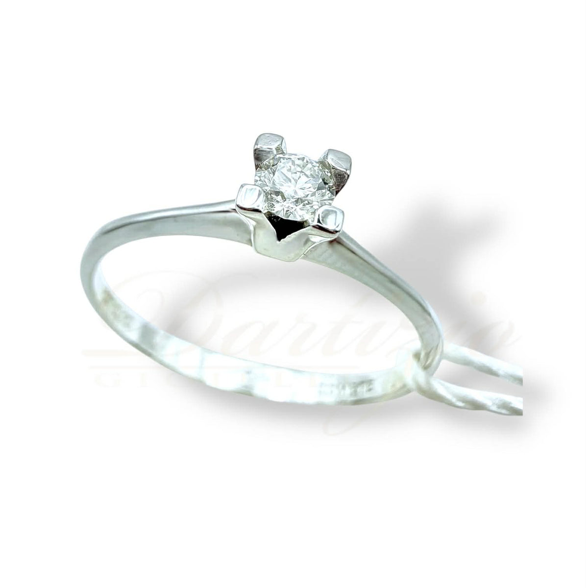Anello Solitario Comete in Oro 18KT 18KT con Diamante Ct. 0.10