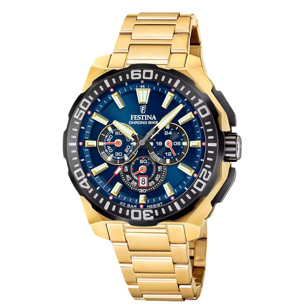 Orologio Uomo Festina in Acciaio Dorato Chronobike