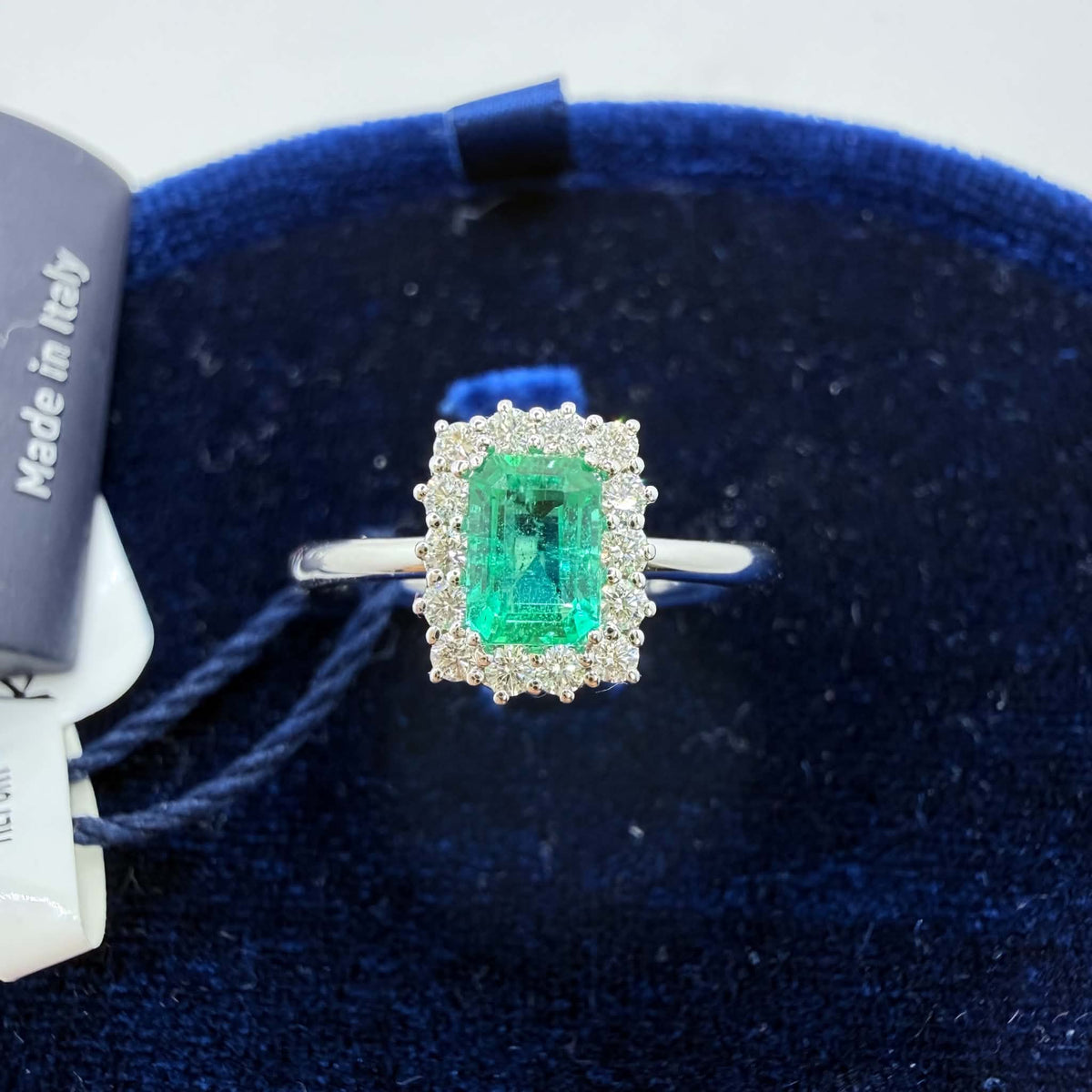 Anello Recarlo con Diamanti e Smeraldo ct.