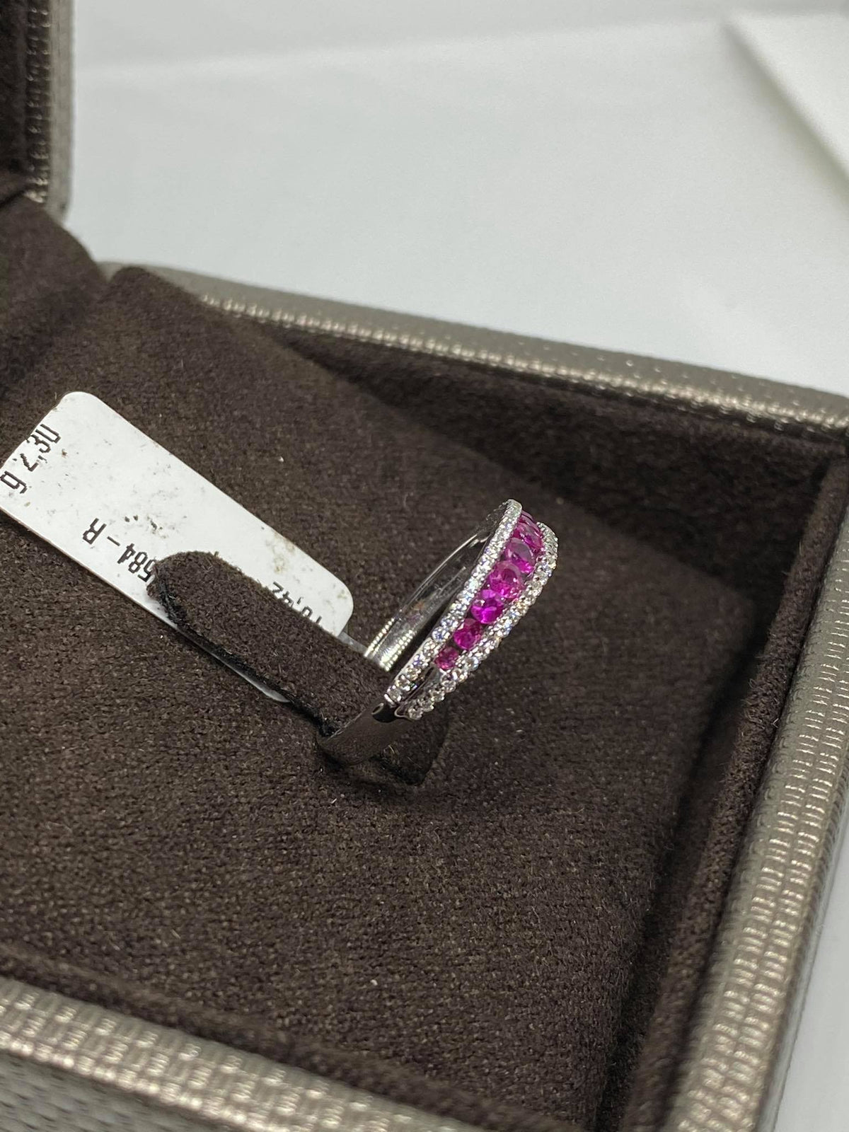Anello Donna Veretta Crivelli con Rubini Ct 0.42 e Diamanti