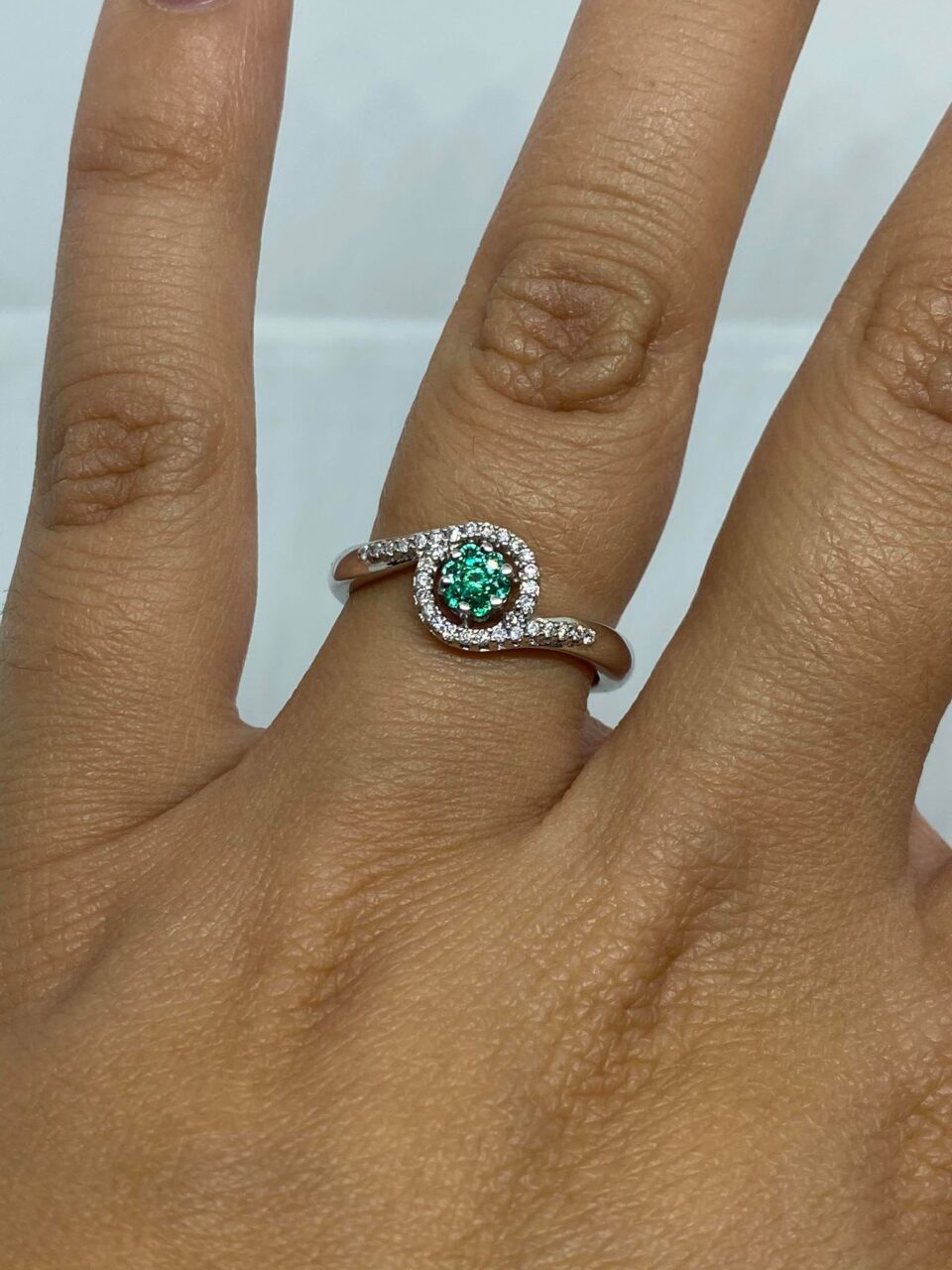 Anello Donna Comete gioielli con Smeraldi e Diamanti