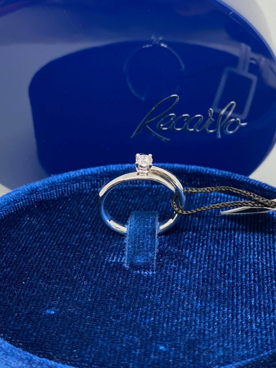 Anello Solitario Recarlo Eternity con Diamante CT 0.19