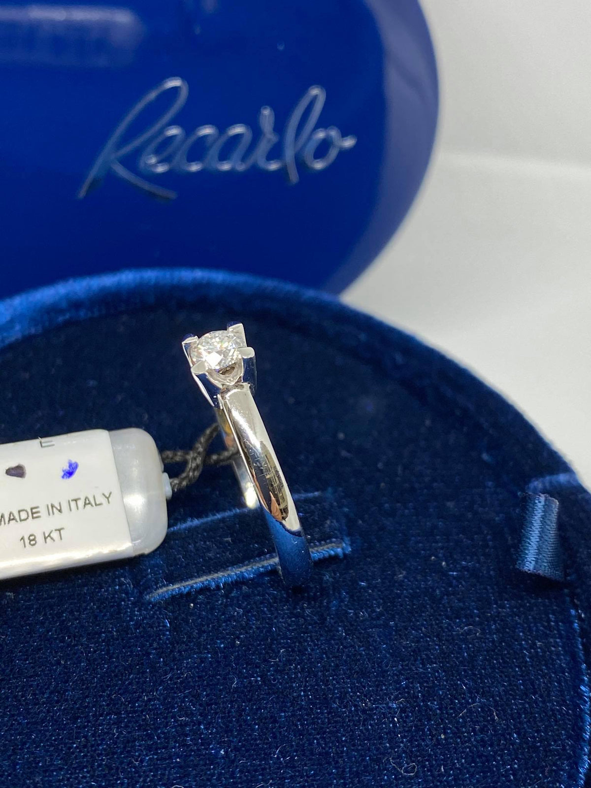 Anello Solitario Recarlo con Diamante Ct 0.30