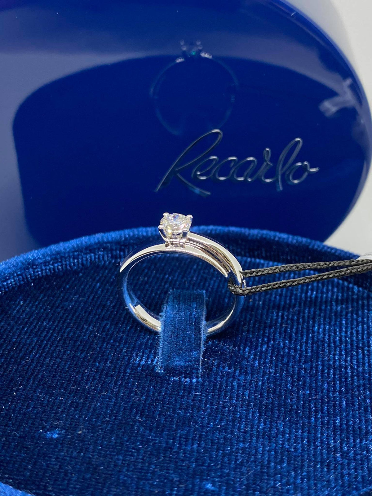 Anello Solitario Recarlo Eternity con Diamante Ct 0.42