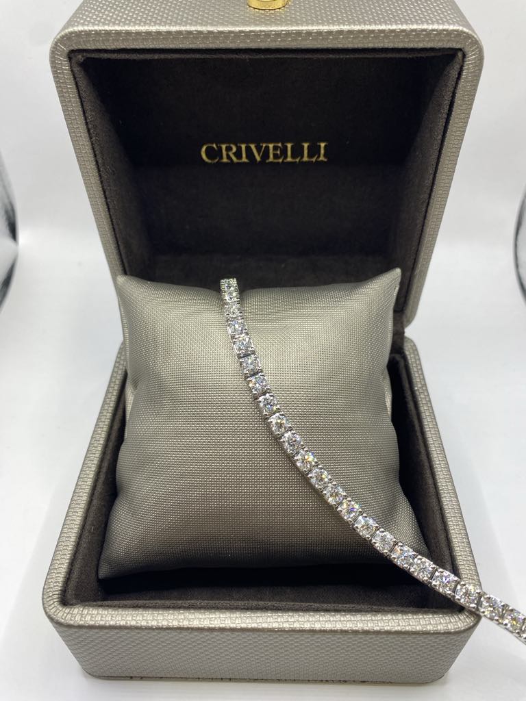 Bracciale Tennis Crivelli in Oro 18KT 18KT e Diamanti Ct 11