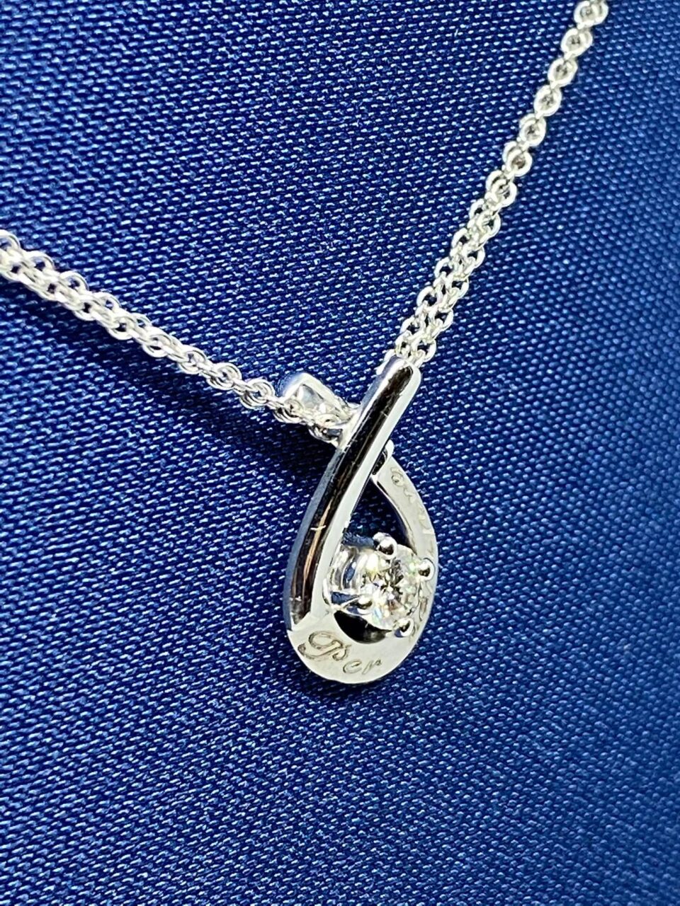 Collana Punto Luce Anteo con scritta "Per Sempre" Ct 0.15