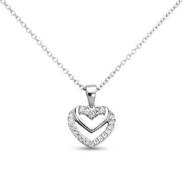 Collana Stroili Doppio Cuore in Argento - Silver Shine