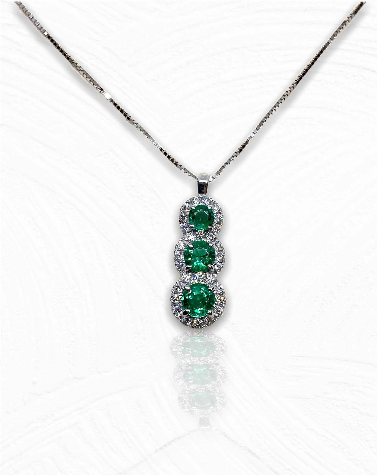 Collana Donna PG Gioielli Trilogy con Smeraldi e Diamanti
