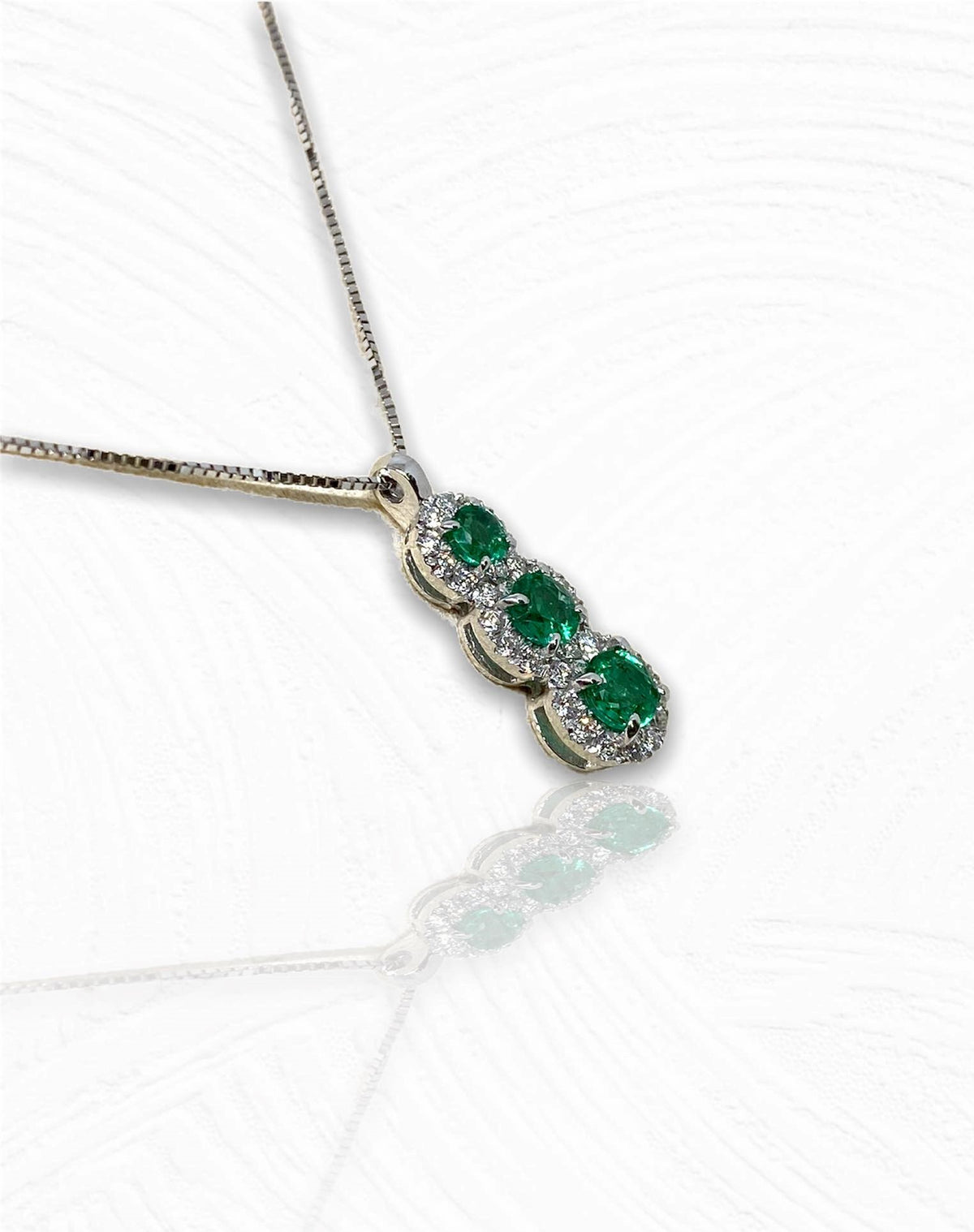 Collana Donna PG Gioielli Trilogy con Smeraldi e Diamanti