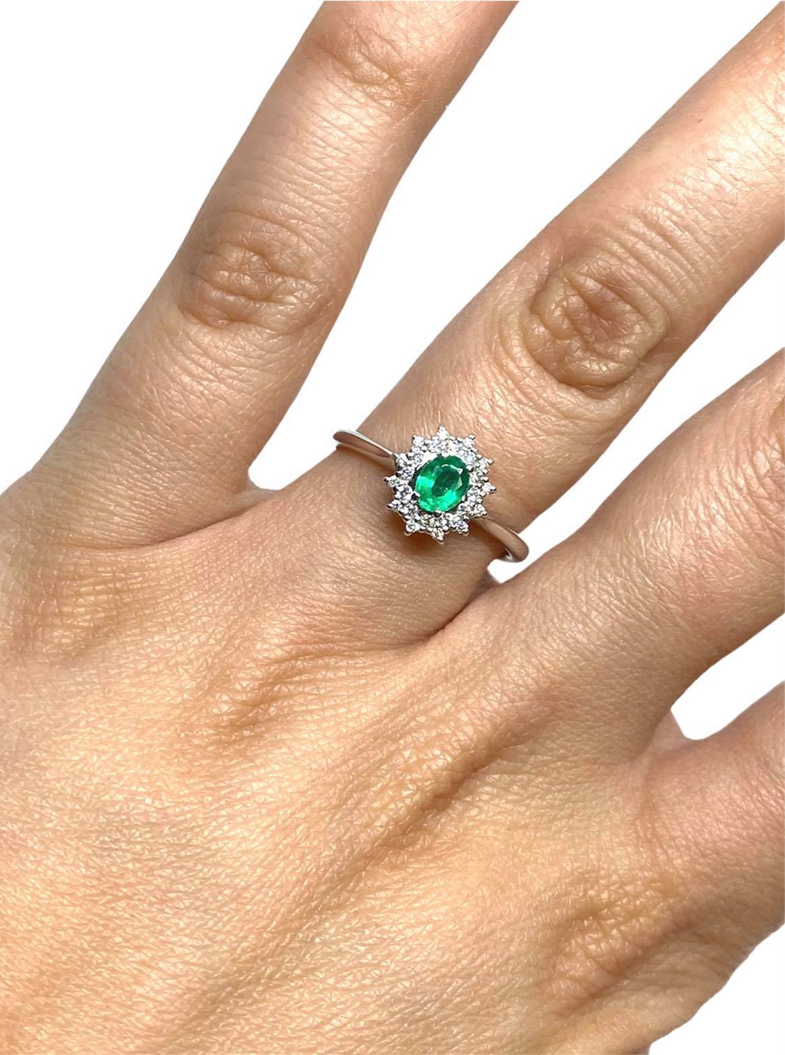 Anello Donna Recarlo con Smeraldo e Diamanti
