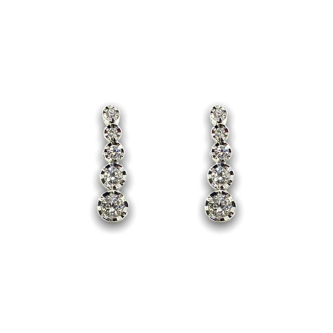 Orecchini Donna Recarlo Face Round con Diamanti