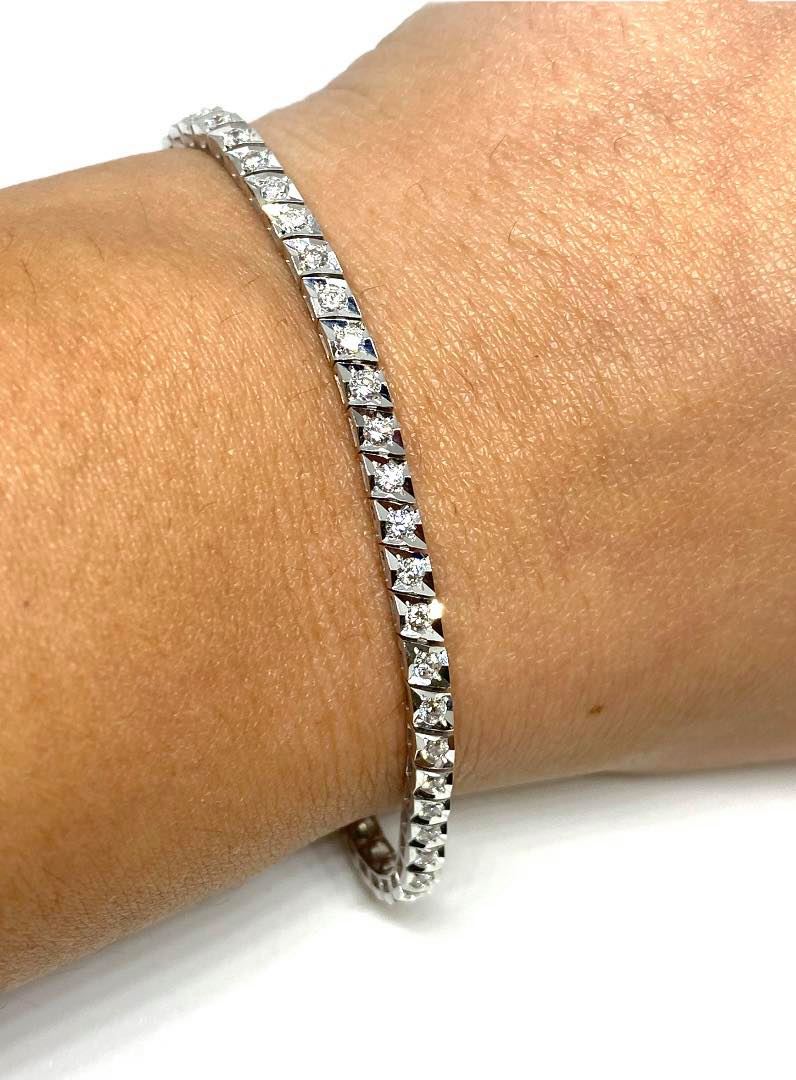 Bracciale Tennis in Oro 18KT 18KT e Diamanti Ct 2.00